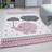 Bravich Pink Baby Elephant Hearts Rug 120 x 170 cm