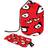 VAPOKF Eye Pattern Toiletry Bag - Red