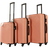 Neo Hard Shell Suitcase Set of 3 - Rose Pink