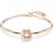 Swarovski Dextera bangle, Round cut, White, Rose gold-tone plated