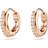 Swarovski Matrix Rose Gold White Crystal Hoop Earrings