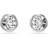 Swarovski Imber stud earrings, Round cut, White, Rhodium plated
