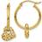 Quality Gold Moveable Heart Hoop Earrings - Gold