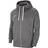 NIKE Mens Team Club Full Zip Hoodie - Charcoal Heathr/White