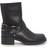 Duffy Svarta bikerboots skinn Black