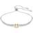 Swarovski Matrix Tennis Rhodium White and Yellow Mixed Cuts Bracelet Silver 32cm