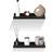 Geezy Display Racks Black Wall Shelf 30cm 2pcs