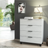 Furneo Modern White Chest of Drawer 80x95cm