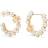 Tory Burch Kira Loop Earrings - Gold/Pearls
