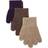 Mikk-Line Magic Knitted Gloves Glitter 3-pack - Nightshade/Chocolate Chip/Doeskin