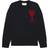 Ami Paris De Coeur Sweter - Night Blue/Red