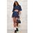 PrettyLittleThing Indigo Contrast Stitch Denim Mini Skirt, Indigo