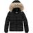 Tommy Hilfiger Kid's Faux Fur Hood Down Puffer Jacket - Black