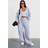 PrettyLittleThing Petite Grey Marl Wide Leg Joggers, Grey Marl