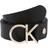 Calvin Klein Ck Gold Logo Belt Black, Black, 90, Women