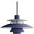 Louis Poulsen PH 5 Mini Monochrome Dusty Indigo Pendant Lamp 30cm