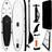 vidaXL Inflatable Stand Up Paddleboard with Sail Set Black and White SUP Board