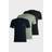 BOSS Men's 3-Pack Classic T-Shirts, Black/Navy/Green 42/Regular