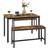 Vasagle TDK070B01 Vintage Brown/Black Dining Set 70x110cm