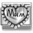 Nomination Heart with Dots Mum Charm Silver