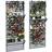 OutSunny 2pc Wooden Plant Stands w/ Shelves - Grey