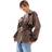 ASOS DESIGN Oversized Short Trench Coat with Belt - Brown/Black