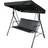 B&Q Bahama Steel Black 2 Seater Swing - One Size