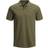 Jack & Jones Plain Shirt Collar Polo - Green/Olive Night