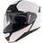 SMK Gullwing Solid, flip up helmet color: White/Black Man, Adult