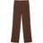 Pull&Bear Chokladbruna, figursydda, raka byxor med dekorativ söm framtill-Brown