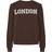 Pieces Sasie Sweatshirt - Chicory Coffee/White London