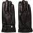 Calvin Klein Leather Rivet Gloves Beh Ck - Black