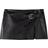 Bershka Belted Faux Leather Mini Skirt - Black