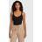 Gina Tricot Camisole Basic Rib Singlet - Sort
