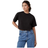 Cotton On Women's Cropped Boxy Tee Black (XXSmall)
