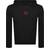 HUGO BOSS Laze Stretch Cotton Hoodie with Logo Print - Black