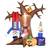 Homcom Halloween ghost tree upside down clown pumpkins 7ft inflatable led fixings