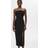 Selected Femme Stropløs Midikjole Sort