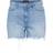 Pieces Frayed Bottom Denim Shorts - Light Blue