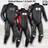 Oxford Nexus 1.0 Leather Motorcycle Suit Black Red, Black/red