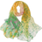 Temu Lightweight Gradient Color Print Scarf - Greenish/Yellow
