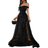 Shein Off Shoulder Mesh Panel Sequin Prom Dress