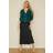 Yumi Black Satin Midi Skirt