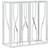 vidaXL Side Silver Stainless Steel and Glass Console Table