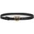 Pinko Leather Belt with Gold-tone Logo -