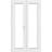 Crystal uPVC White Left Hand Double Glazed French with 150 mm Cill Interior Door Clear Glass S 0502-Y (x)