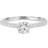 Majesty Diamonds 0.66 CTW Round Diamond Trellis Solitaire with Accents Engagement Ring in 14K White Gold