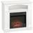 Homcom elektrokamin 1800 w standkamin mit heizung, 3d led-flammeneffekt, weiß 80.5cm