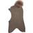 Racing Kids Round Balaclava With Pompom - Brown Birch Bark (609000-25)