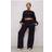 PrettyLittleThing Tall Black High Waisted Wide Leg Jogger